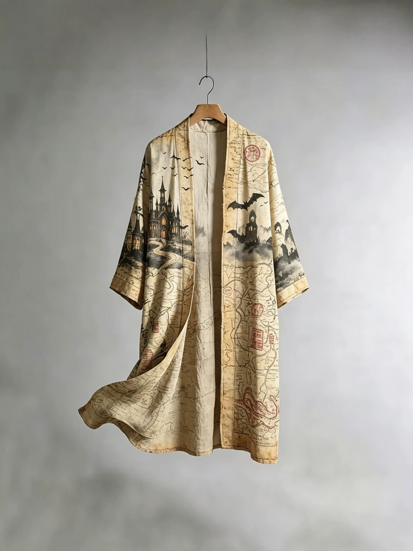 Robe kimono pour femmes, style Y2K, légère, à imprimé floral, longue, idéale comme paréo.