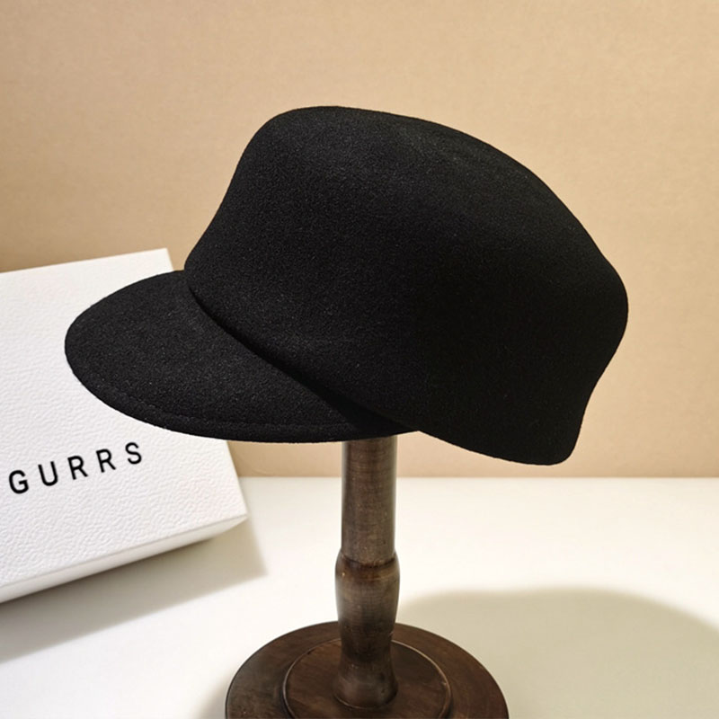 Femmes casquette d'hiver chaud plaine laine casquette gavroche laine hiver chapeaux boulanger garçon chapeaux réglable dames hommes Gatsby Cabbie visière