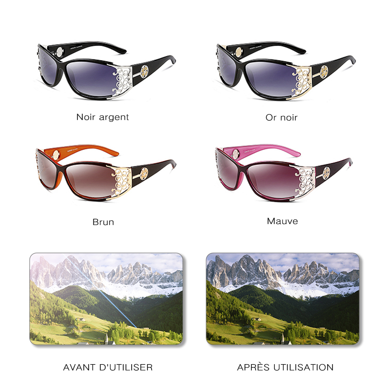 Lunettes de soleil polarisées pour femmes, de luxe, styliste, UV400, protection des nuances foncées pour dames, classiques, vente en gros, PZ9218