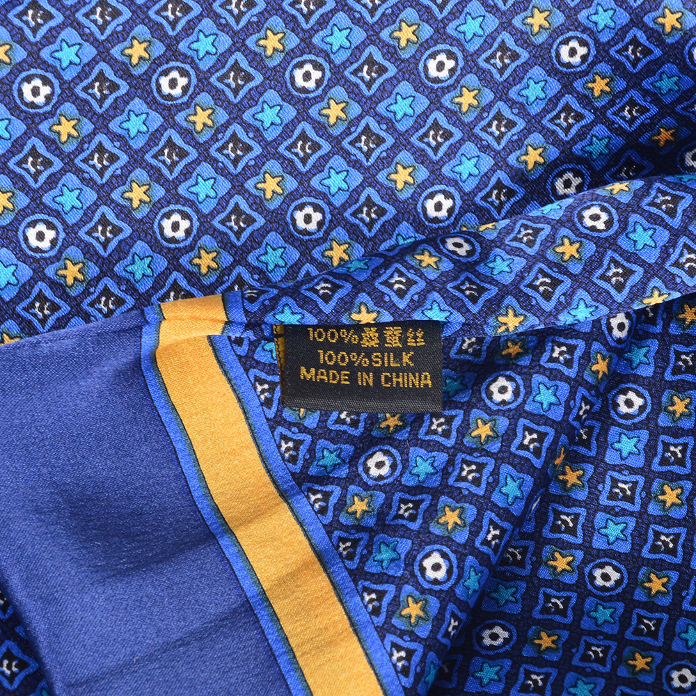 [BYSIFA] nouveau bleu marine hommes foulard en soie imprimé silencieux hiver marque mode foulards 100% Pure soie mâle noir longues écharpes cravate