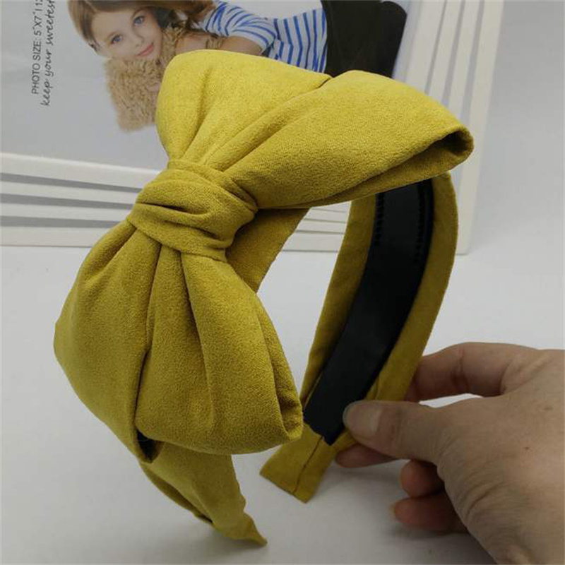 Serre-têtes larges à nœud solide pour femmes, bandeaux de mode pour filles, accessoires de coiffure féminins