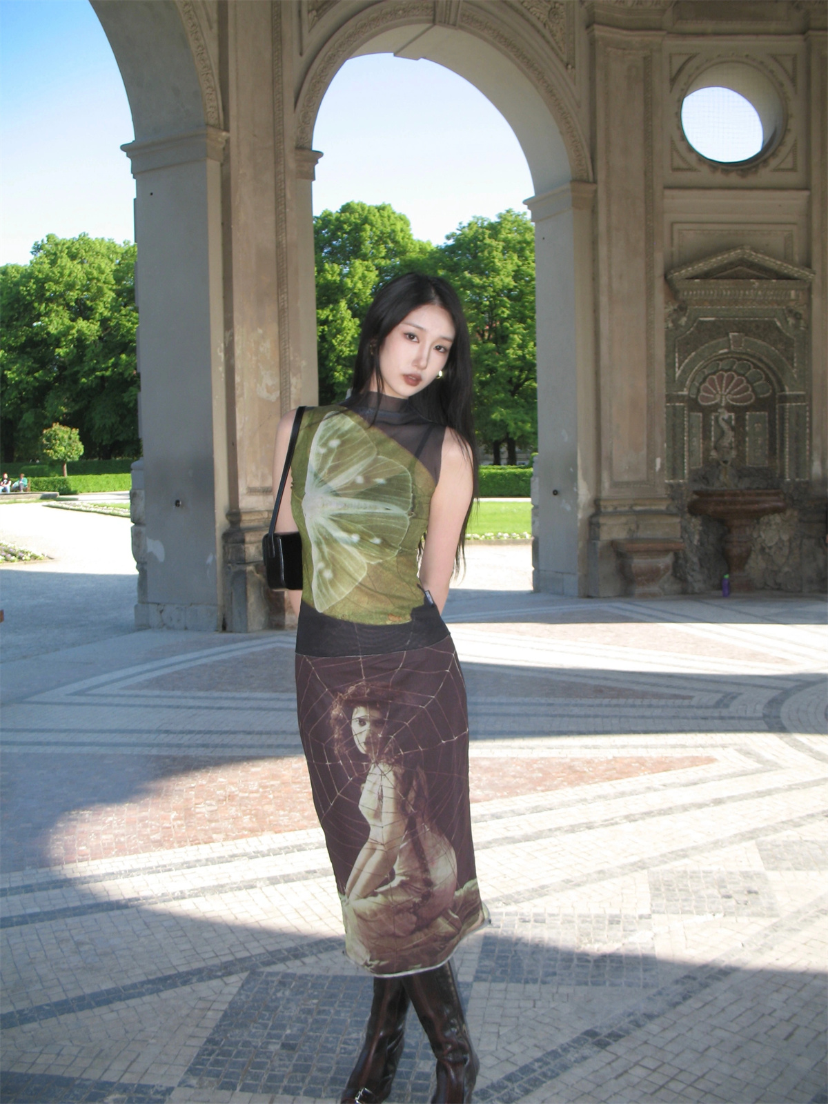 Genayooa Y2k hauts en maille t-shirts sans manches Patchwork débardeurs mode coréenne Grunge esthétique voir à travers les hauts d'été réservoirs