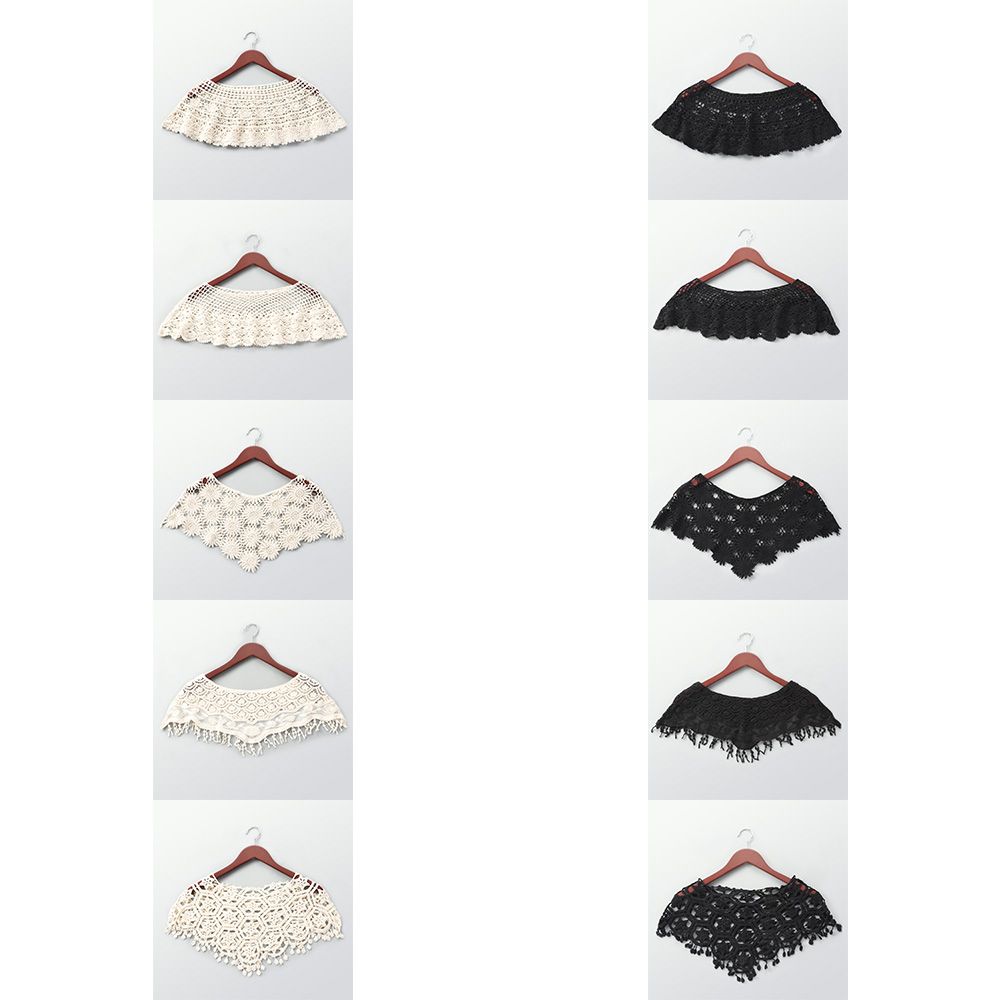Écharpe en dentelle à pampilles pour femmes, écharpe hijab évidée, châle élégant pour dames, poncho, foulard, mode, printemps, été, 1 pièce