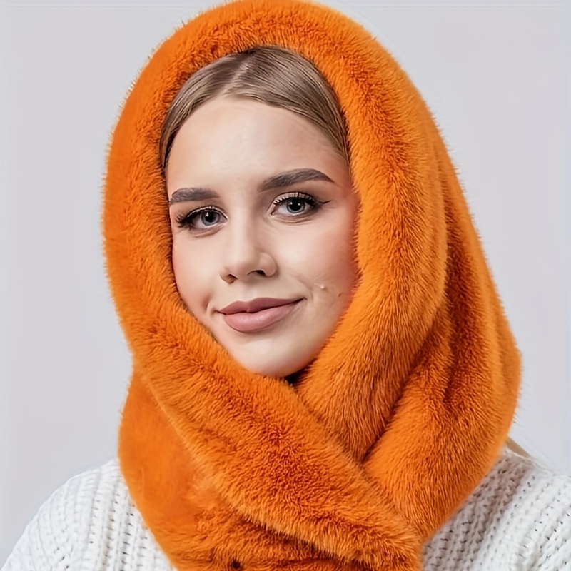Chapeau en peluche douce pour femmes, écharpe de cou chaude et résistante au froid, Protection des oreilles en plein air, cadeau parfait pour les femmes, hiver