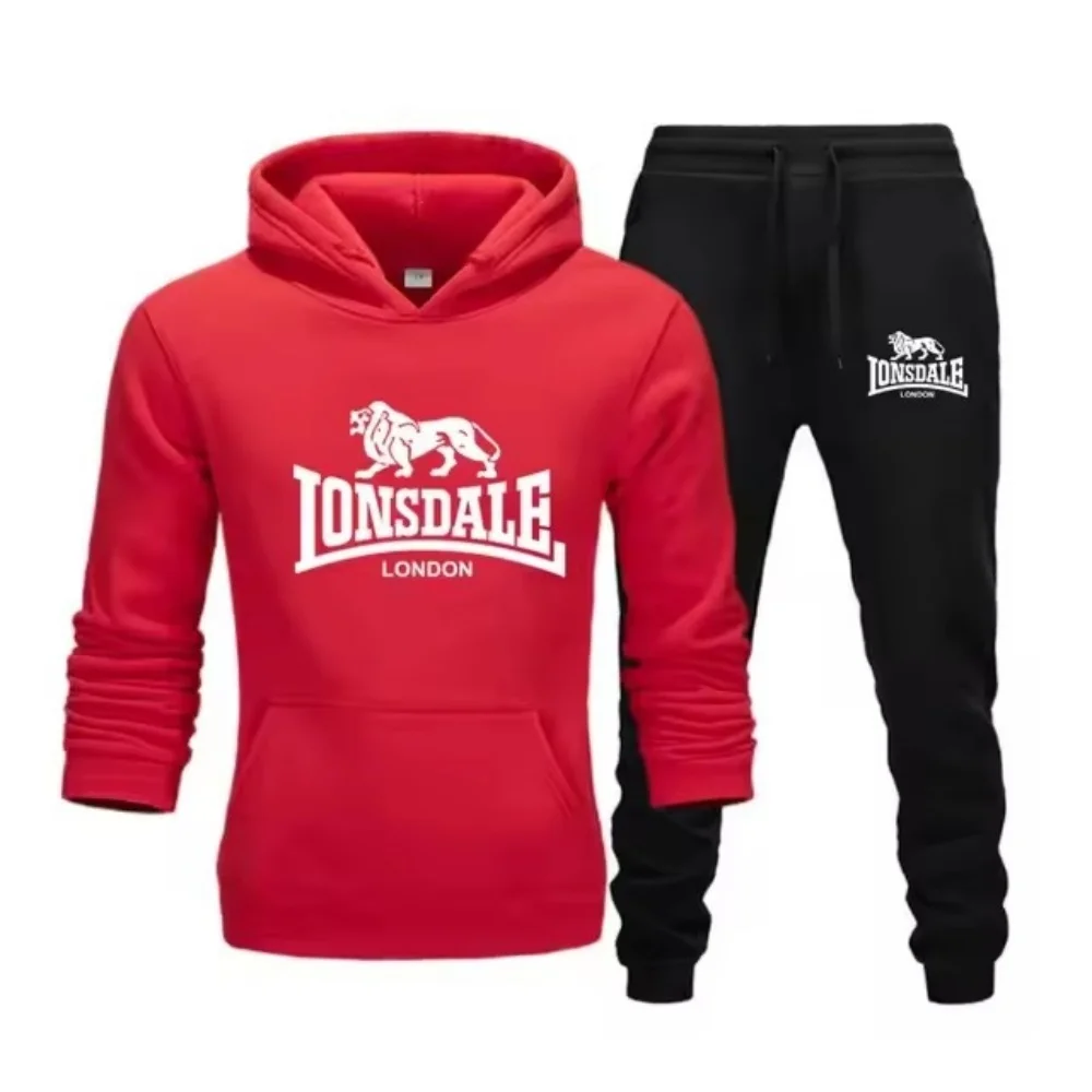 Animal léopard 2025 printemps automne haute qualité décontracté hommes ensemble de vêtements de sport imprimé hommes sweat à capuche deux pièces ensemble sweat-shirt