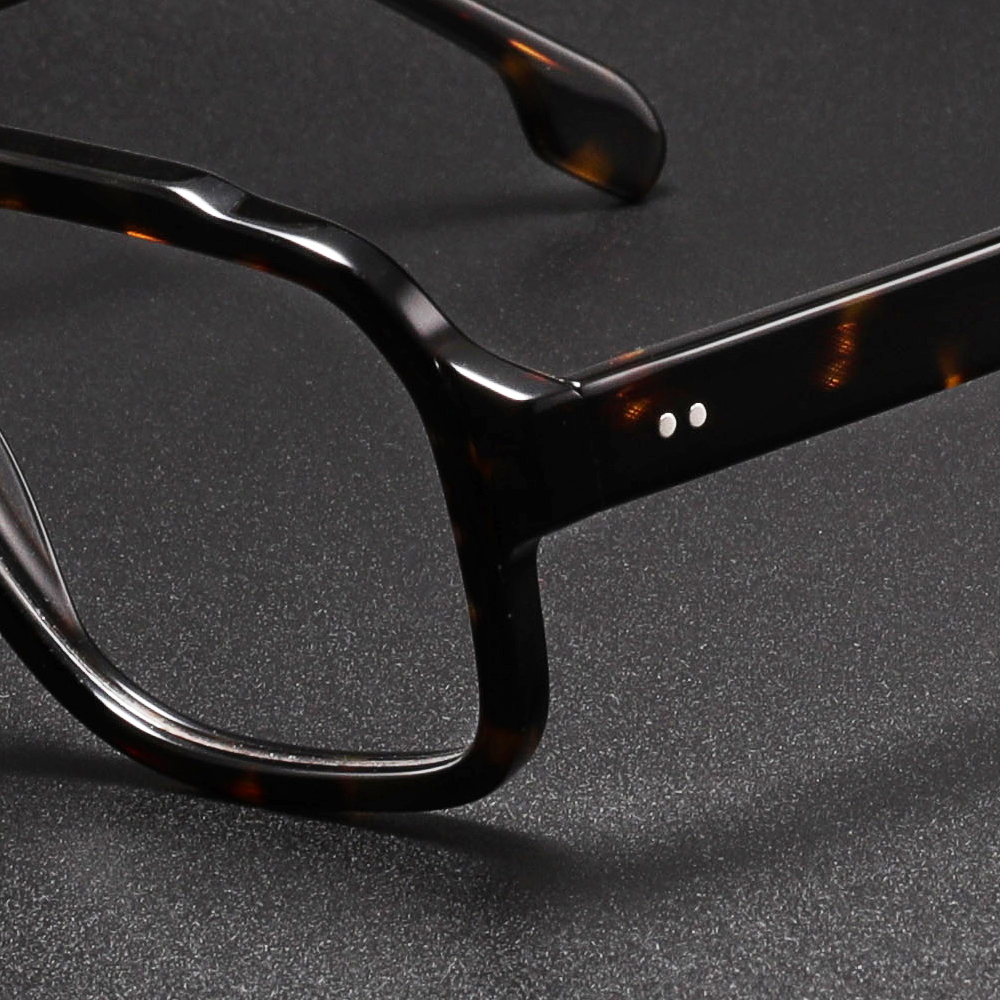Monture de lunettes en acétate faite à la main pour hommes, monture de lunettes carrée surdimensionnée de haute qualité pour femmes, marque de luxe rétro de styliste