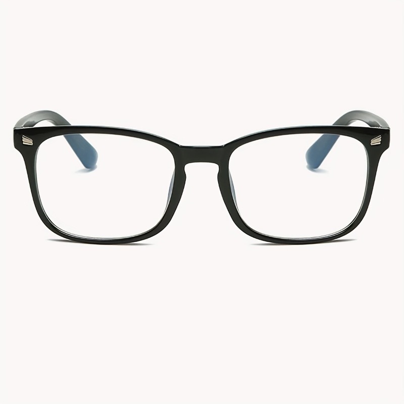 2 paires de lunettes occultantes transparentes noires décorées carrées pour femmes, accessoires adaptés à un usage quotidien
