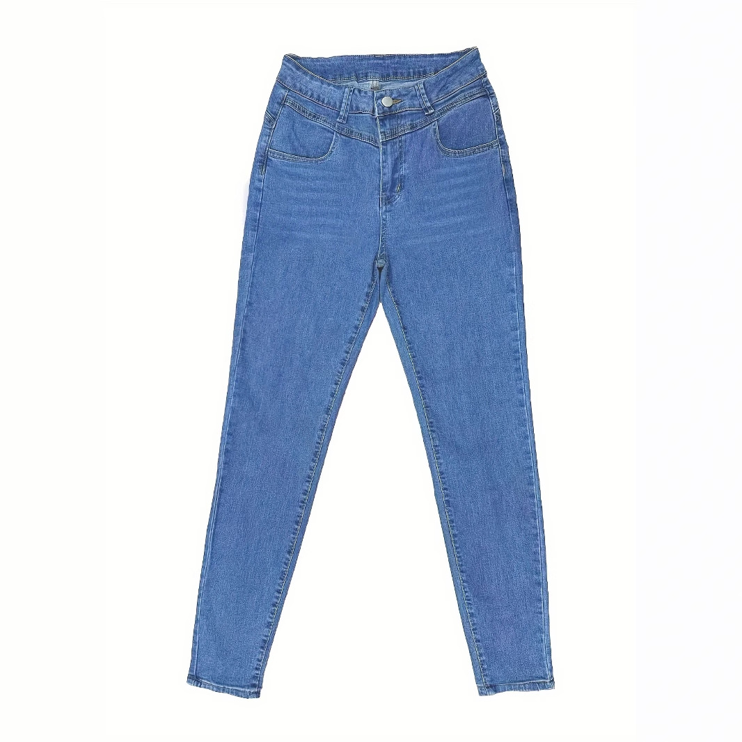 Jean slim taille haute polyvalent pour femmes, nouvelle mode quatre saisons, extensible, Simple, confortable, petite jambe, pantalon crayon décontracté