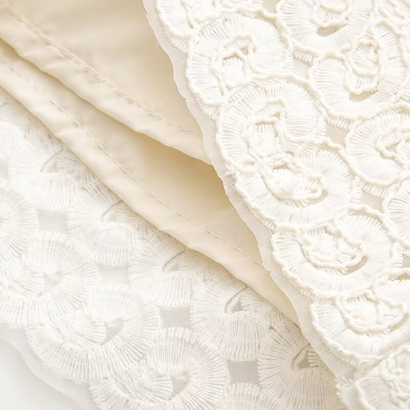 Nouveaux vêtements pour femmes style européen et américain à la mode col rond à lacets chemise décontractée demi-jupe ensemble
