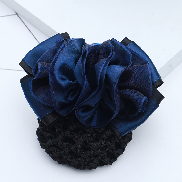 Filet à cheveux élastique avec nœud pour femme, filet de couverture de chignon au crochet pour fille, accessoires pour la danse de ballet et les rêves d'agent de bord