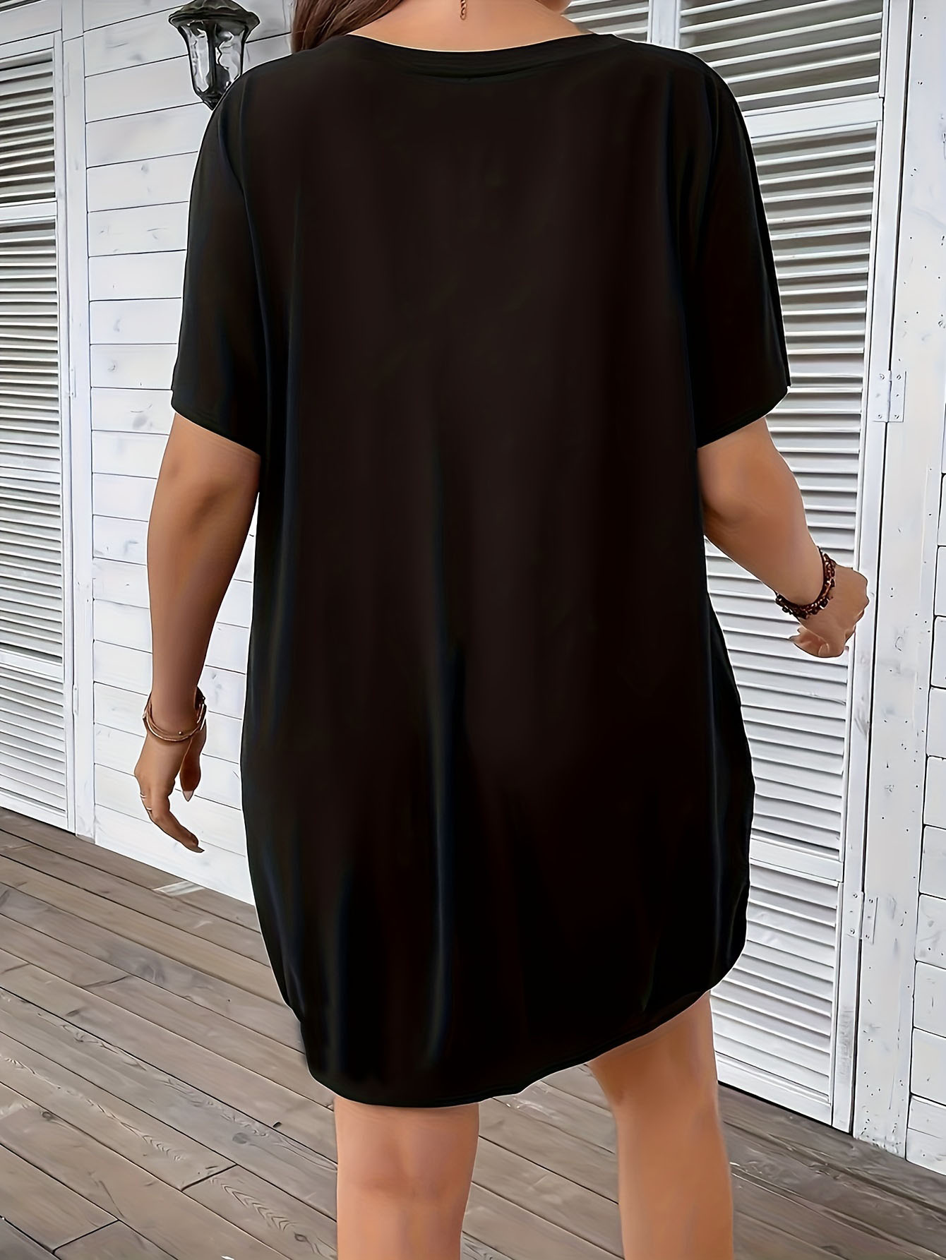 Robe d'été décontractée pour femme, col rond, manches courtes, poche, imprimé visage abstrait, confortable, grande taille