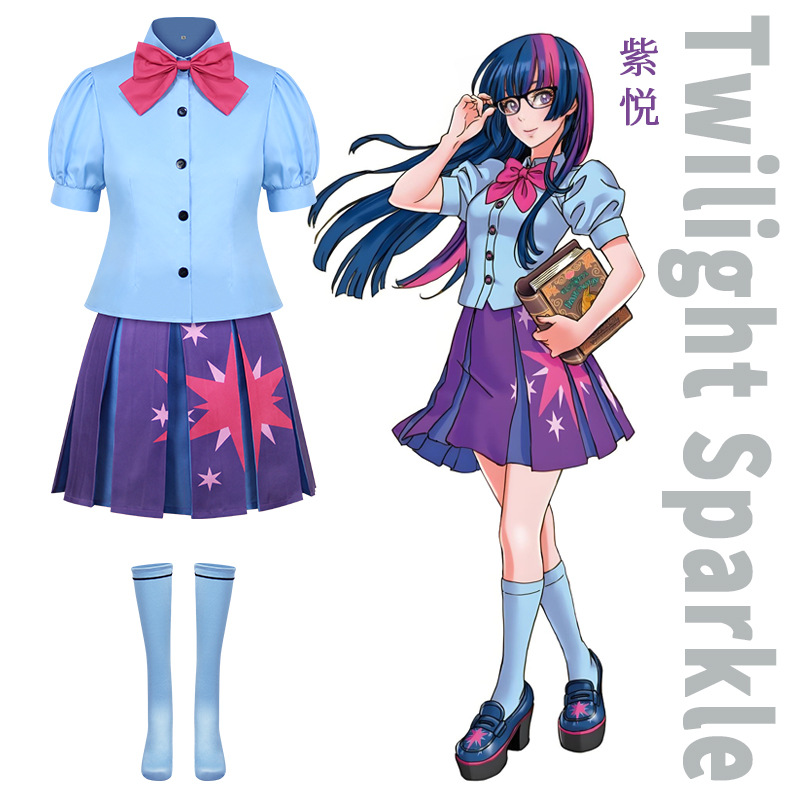 Tenue de Jeu de Rôle Fille Anime, Ensemble Robe Courte et Perruque, Costume de Fille Chevalière Fantastique, Vêtements de Déguisement pour Fête d'Halloween et Spectacle Scénique