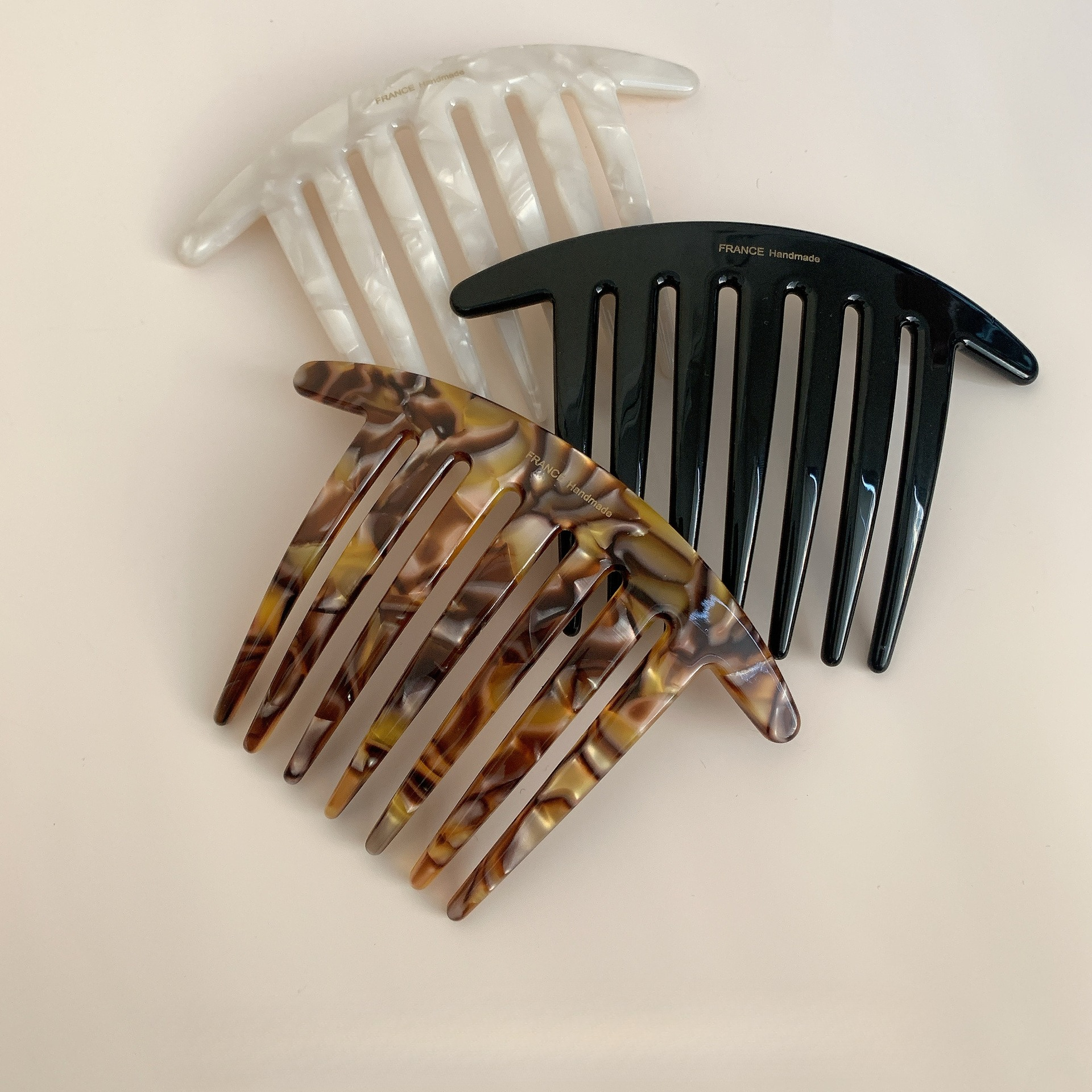 Nouvelle Pince à Cheveux Française en U 2025 avec Peigne à Boucles, Pince à Cheveux Moderne Simple à Sept Dents, Peigne Polyvalent