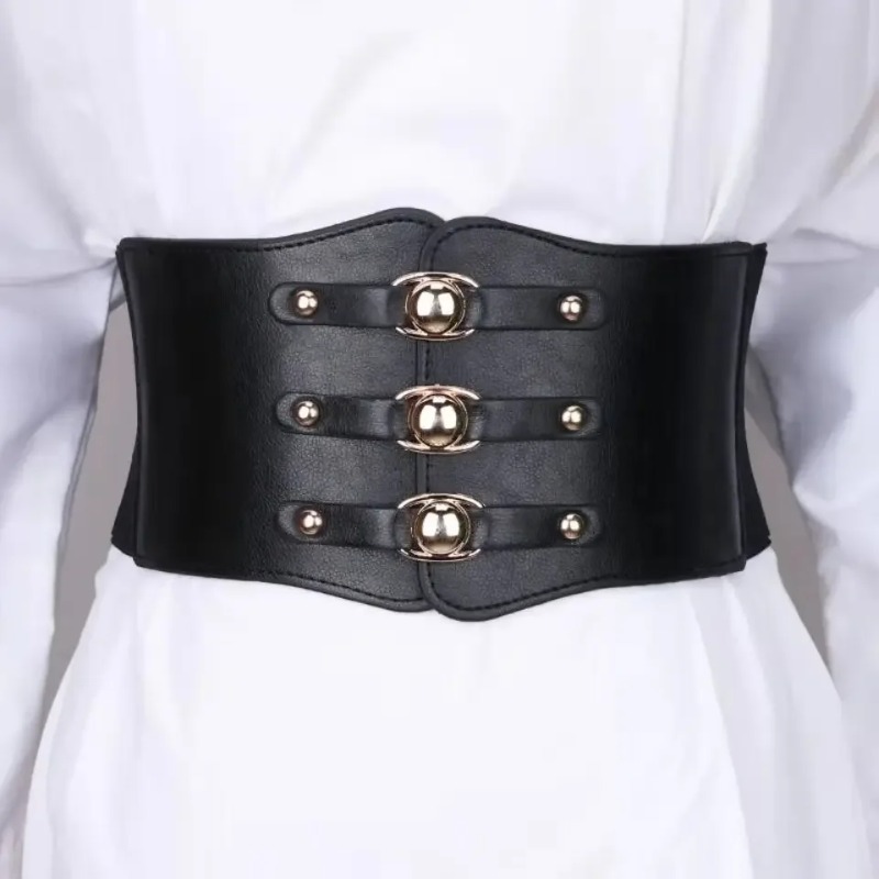 Corset à lacets en cuir PU pour femme, ceinture vintage, mode gothique, corset amincissant, joint de taille, environnement pour femme