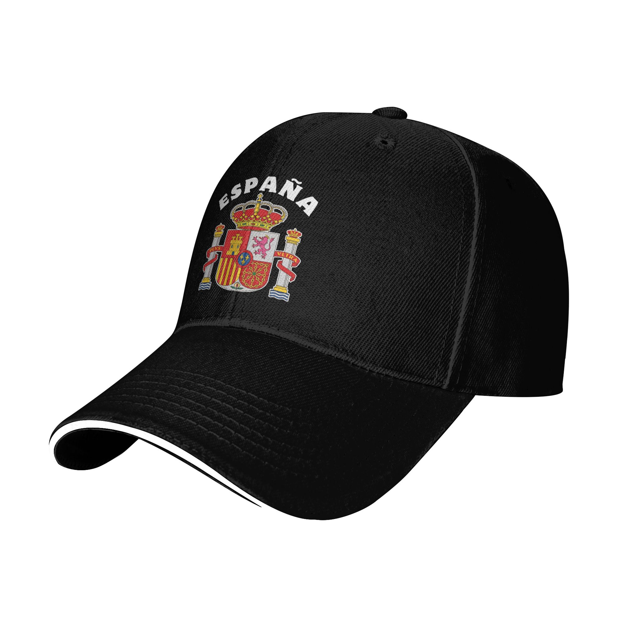 Casquette de baseball décontractée avec l'écusson de l'Espagne, casquette de sport d'extérieur, chapeau hip-hop, protection solaire d'été, design unisexe, casquette snapback