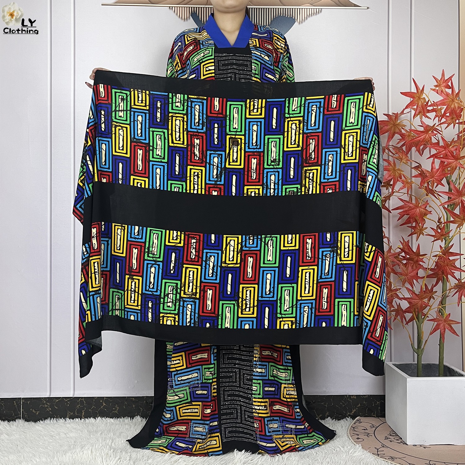 Robe en coton pour femmes musulmanes avec grande écharpe, robe d'été à manches courtes, Dashiki africain, vêtements Abaya, nouveau, 2024