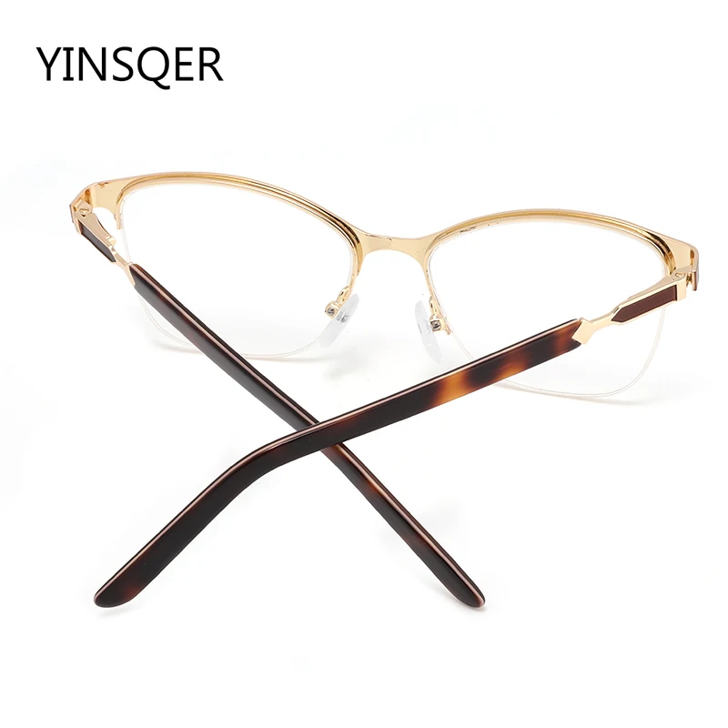 Lunettes carrées vintage pour femmes, montures de lunettes, œil de chat, demi-lunettes minces, presbytie avec dioptrie