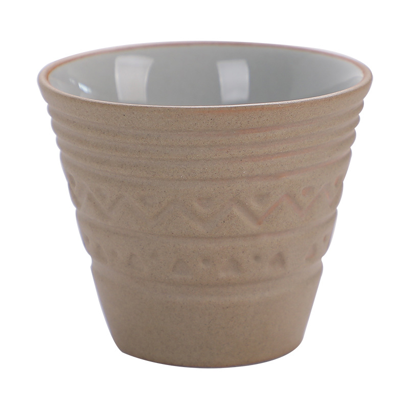 Tasse à café saoudienne, petite tasse à Latte concentrée en céramique grossière Vintage, tasse à thé de l'après-midi créative Antique en céramique