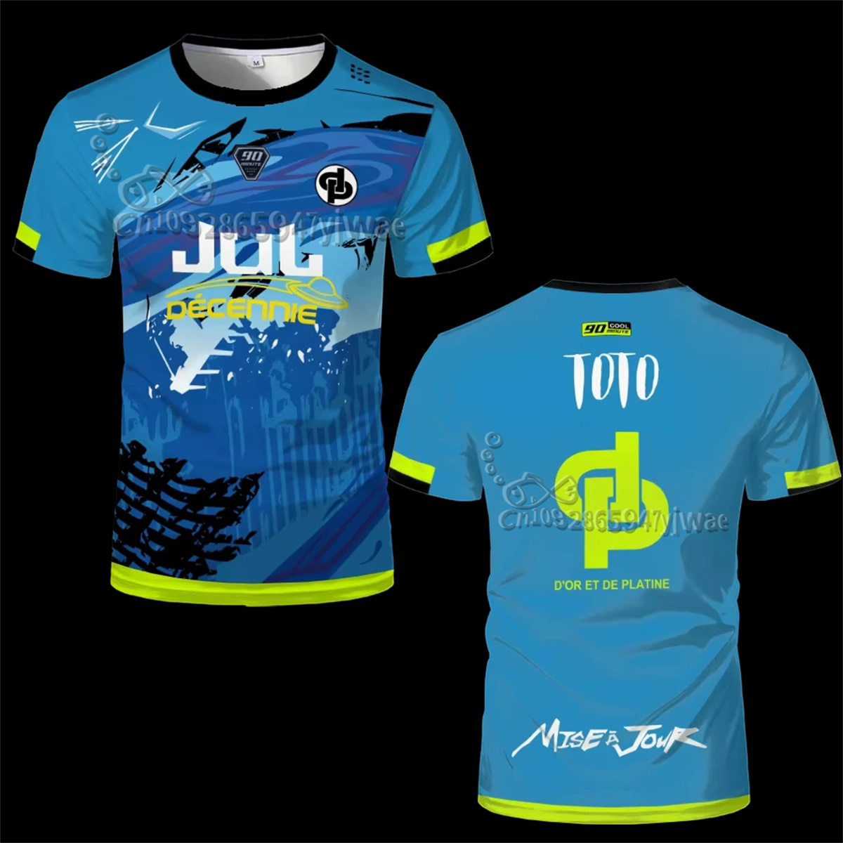 Maillot de football JUL TOTO et Ninetta pour hommes et femmes, T-shirts tendance imprimés culture rap, respirant, pour couple