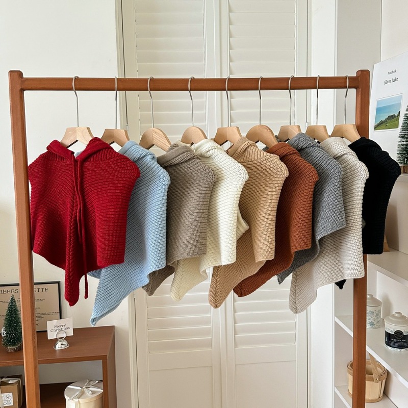 Écharpe à capuche en tricot pour femmes, chapeau intégré, cache-cou, cagoule à cordon de serrage, écharpe-cagoule coupe-vent pour la protection du cou par temps froid.