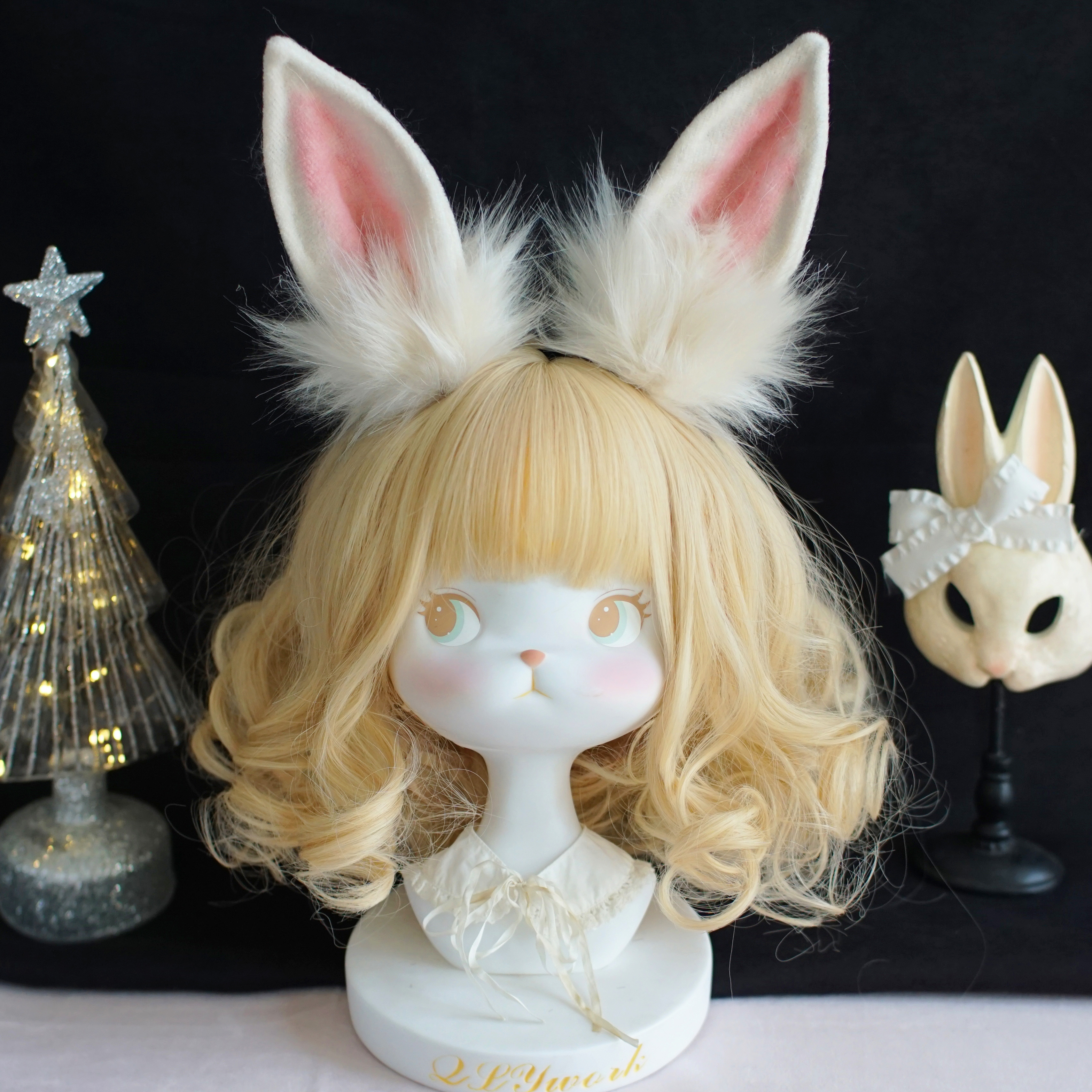 Oreilles de lapin pour cosplay, accessoires, bandeau, épingle à cheveux, oreilles de chat