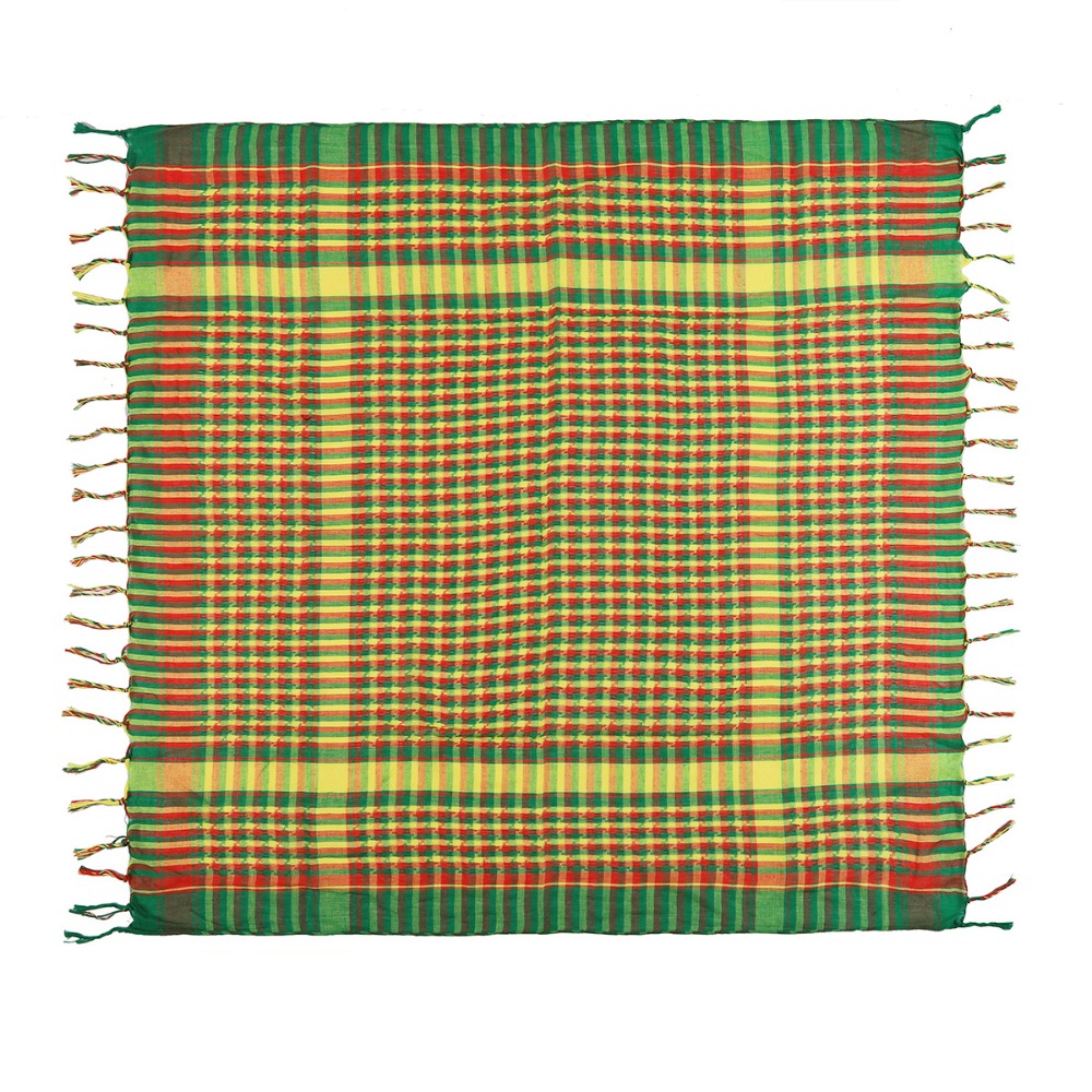 Écharpe musulmane coupe-vent du moyen-orient, chauffe-cou, écharpe carrée arabe résistante au sable, épaisse, rouge, jaune, vert, pour Sports de plein air