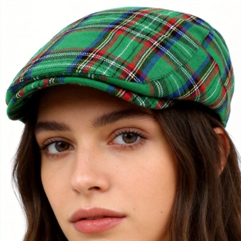Casquette Gavroche Classique à Carreaux Britanniques, Chapeau de Chauffeur Tendance pour Hommes et Femmes, Design Unisexe Élégant, Casquette Plate Réglable, Bérets Hip Hop