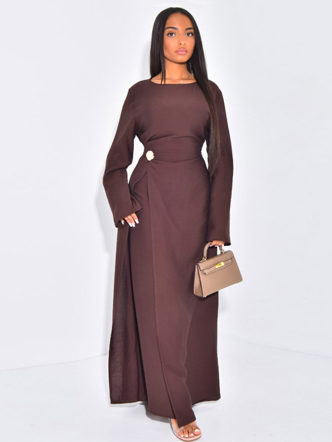 Eid femmes Robe musulmane solide modeste Abaya dubaï robes Largos robes longues caftan Robe arabe fête Caftan Jalabiya Ramadan 2025