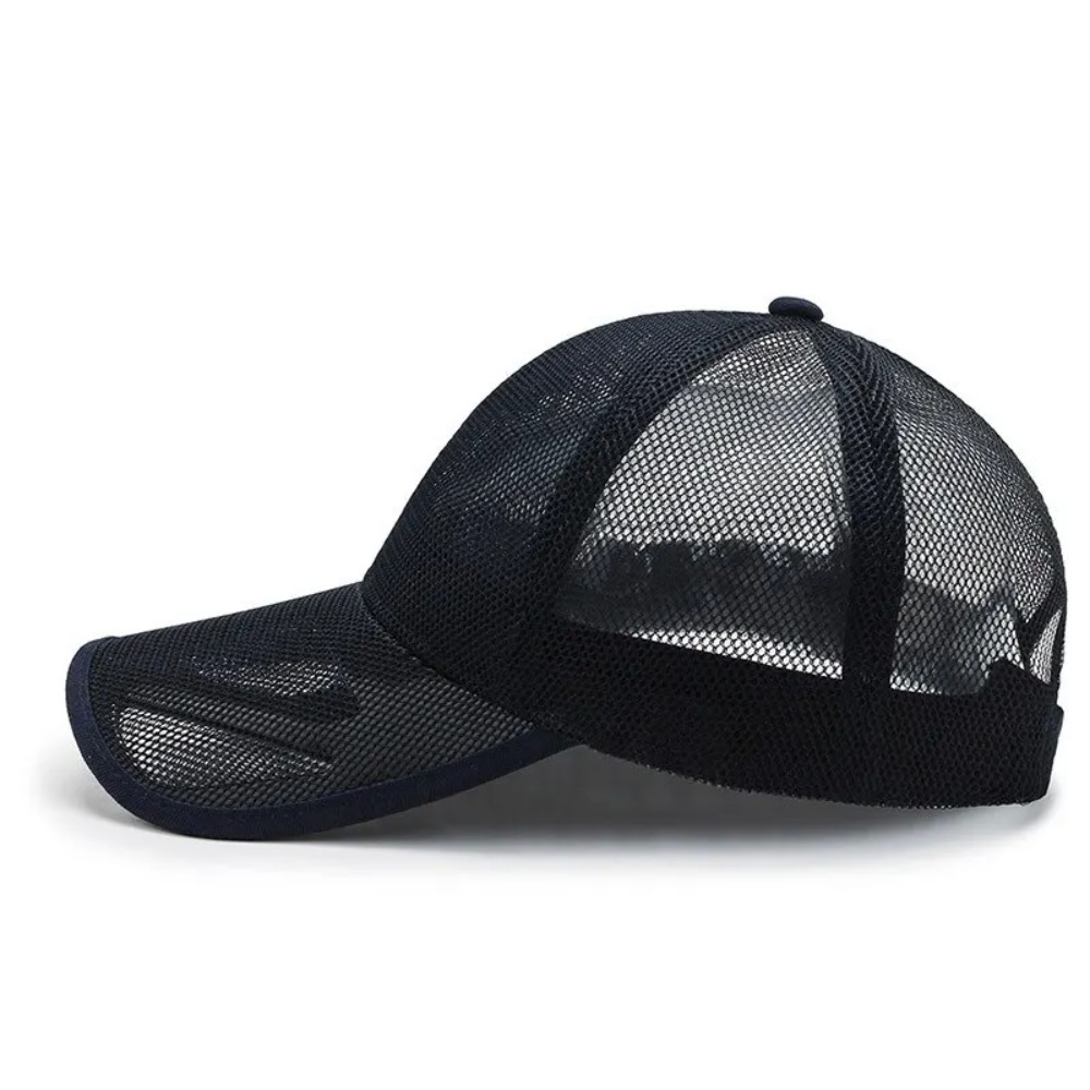 Casquette d'été pour homme et femme, à bord ajouré, en maille respirante, pour sports de plein air, protection solaire, style baseball, réglable, avec fermeture snapback