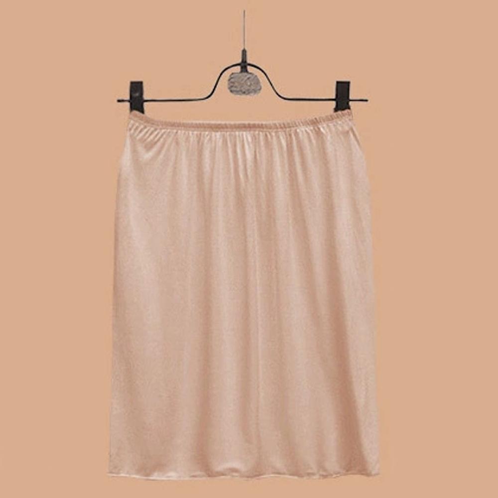 Jupon Court en Satin à Taille artificiel astique pour Femme, Jupe Douce, Demi-Slip, Slim Fit