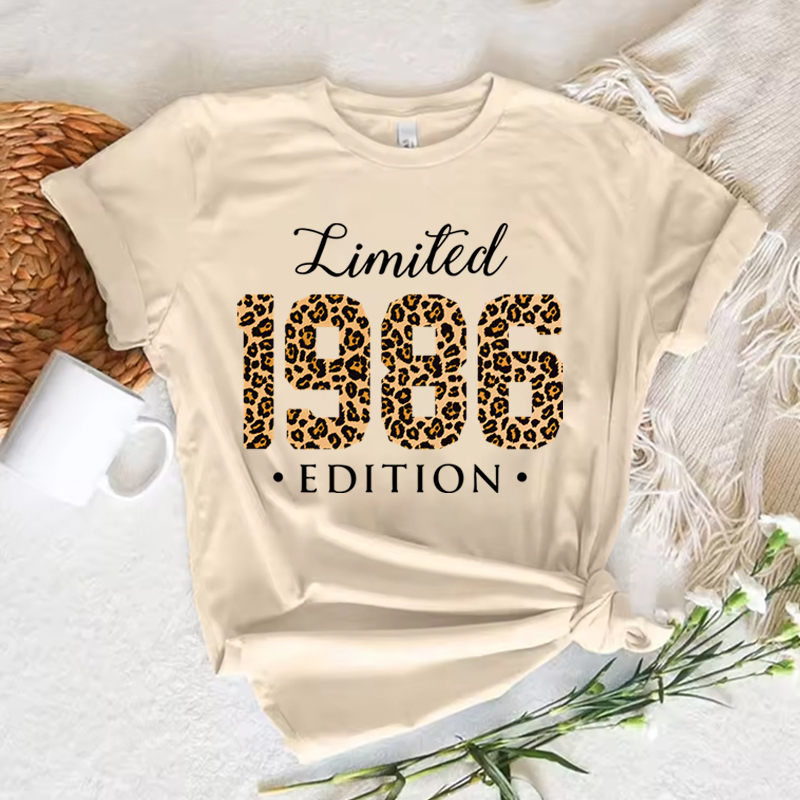 T-shirt vintage pour femme, original, avec graphique d'anniversaire 1986, pour 40e anniversaire, cadeau pour femme