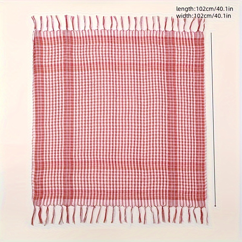 Foulard Shemagh Keffiyeh palestinien tactique du désert, respirant, multi-usage, avec pompons, pour le cyclisme, la randonnée, comme foulard arabe ou couvre-chef pour l'Aïd