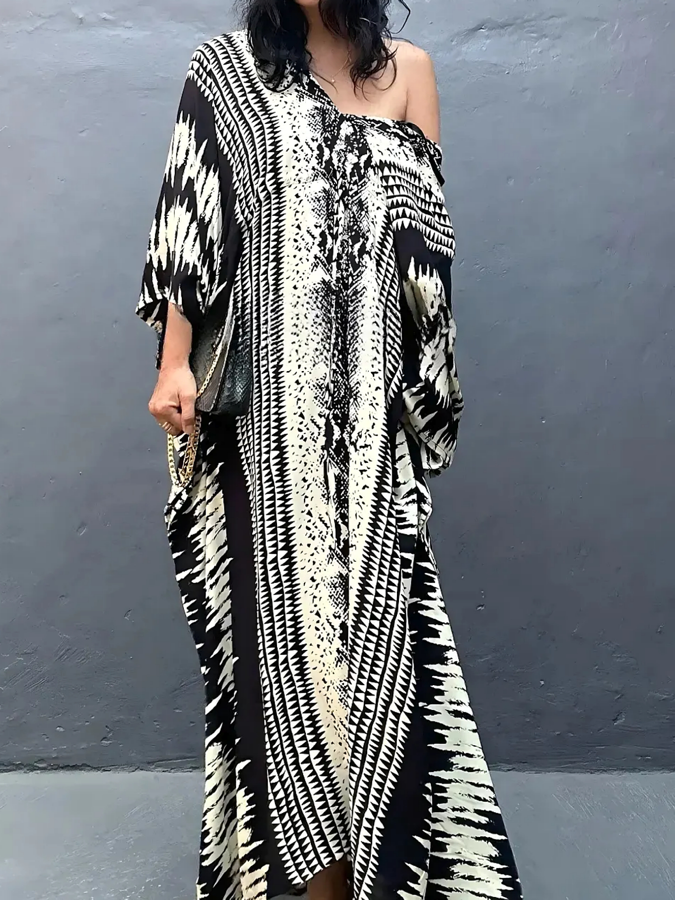 Robes caftan MAKABO pour femmes, col en V, imprimés colorés, robes de plage caftan pour maillots de bain