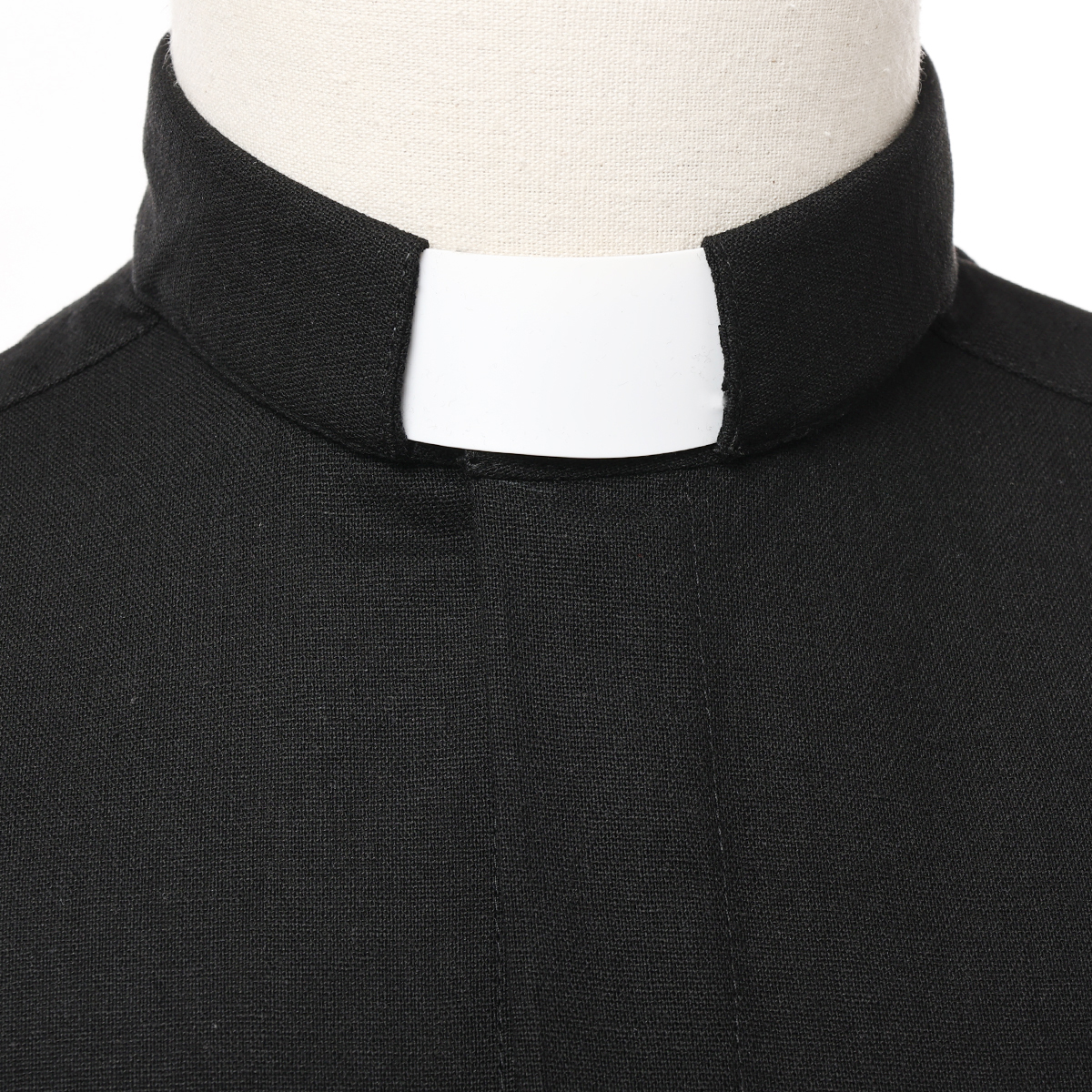Chemise de prêtre pour hommes, Costume d'église catholique noire, hauts à col avec languette de clergé, chemises de pasteur
