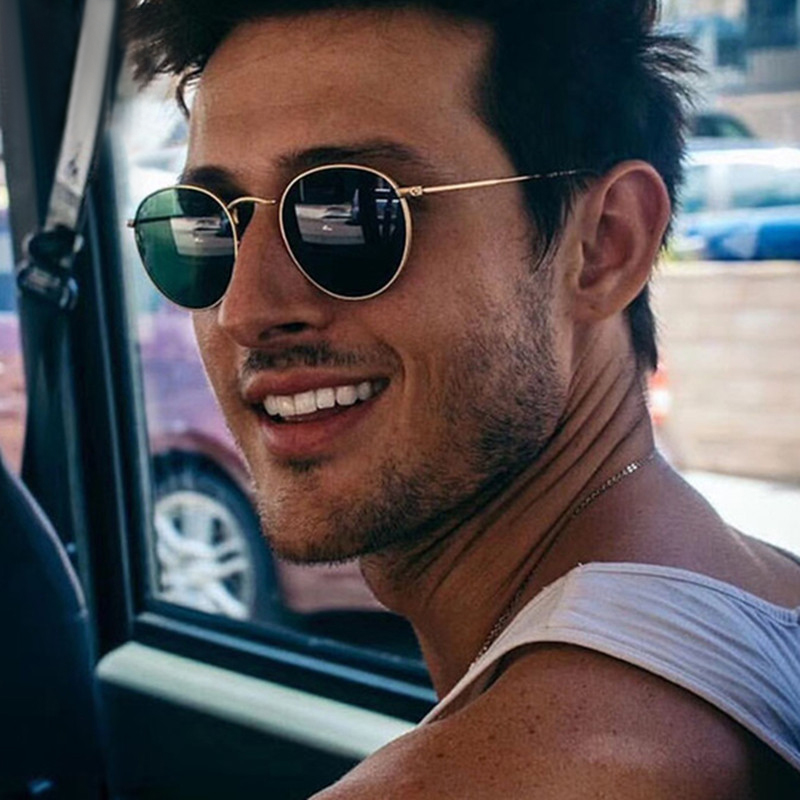 Lunettes de soleil ovales rétro pour femmes/hommes, marque de créateur, style vintage, petites lunettes de soleil rondes classiques pour l'extérieur, protection UV400, Oculos De Sol, Gafas