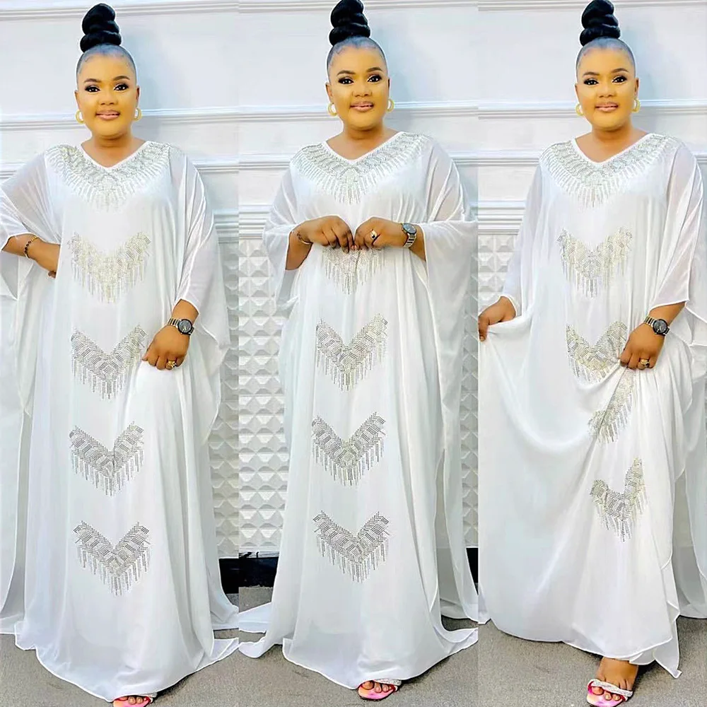 Abayas pour femmes dubaï luxe en mousseline de soie Boubou Robe de mode musulmane Caftan Marocain robes de soirée de mariage Robe Djellaba Femme 2025