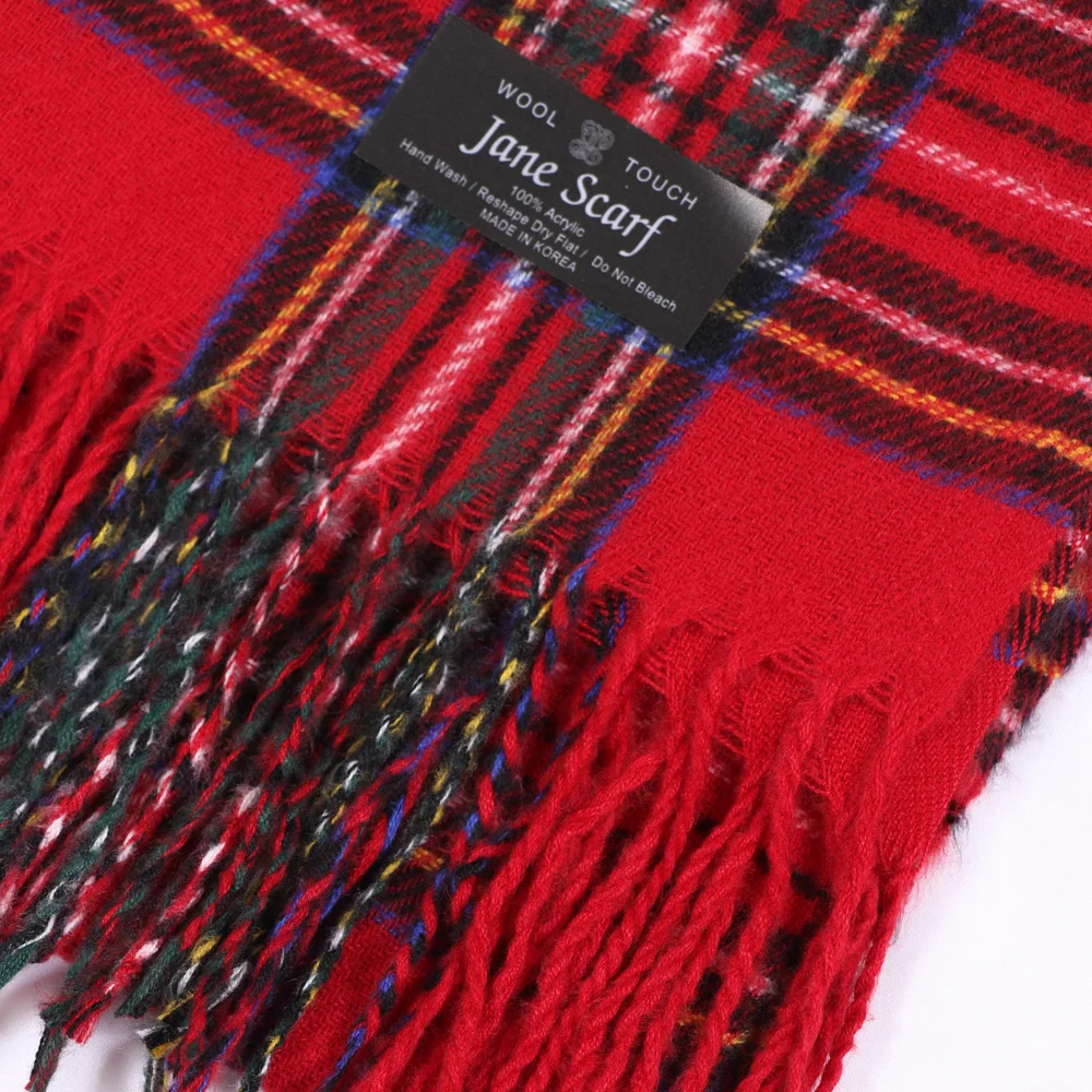 Écharpe chaude de style écossais à carreaux pour femme, châle long et doux, idéal pour Noël, pour petite amie, épouse, maman