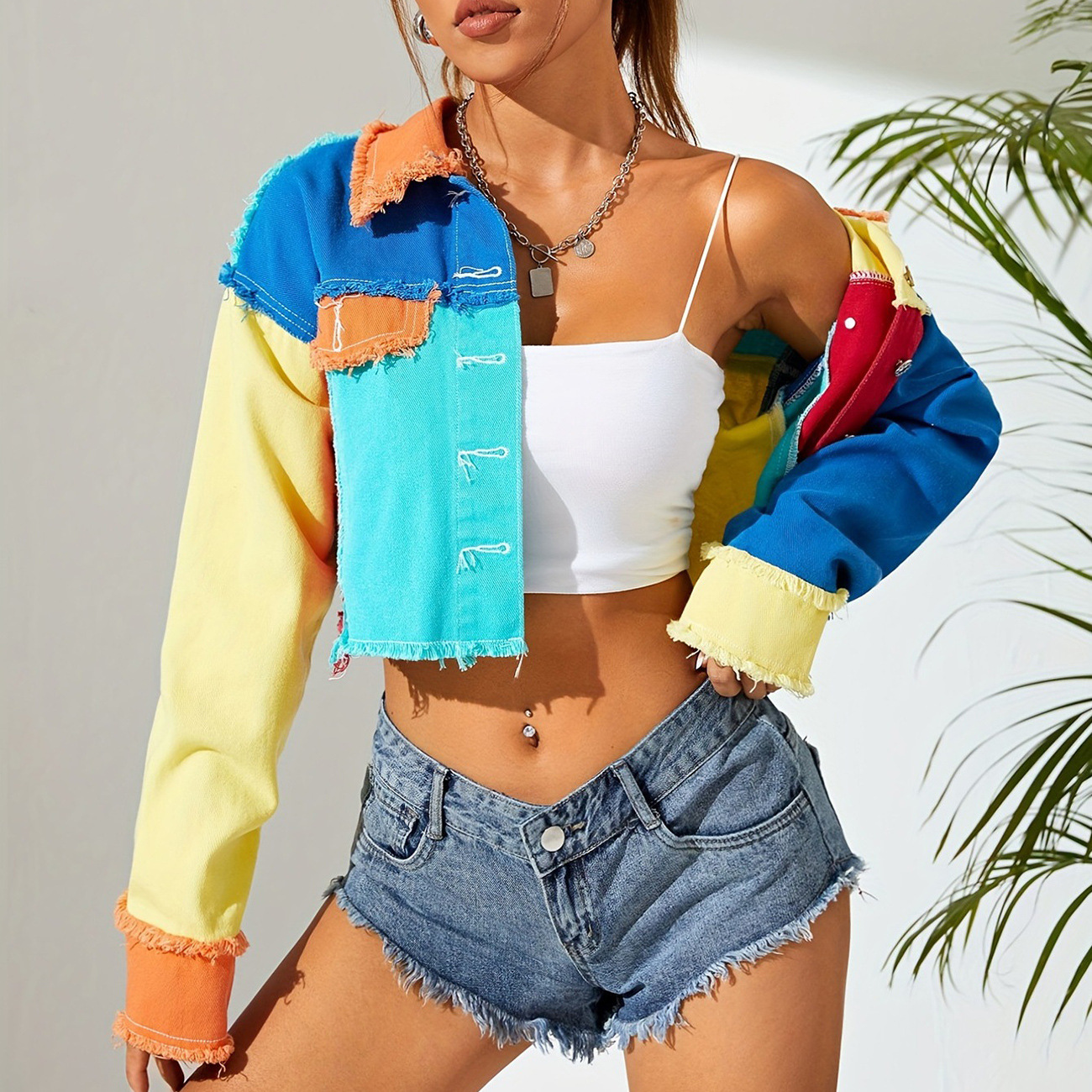 Nouveau Vêtements d'hiver femmes bord brut à manches longues veste en jean manteau femmes vêtements