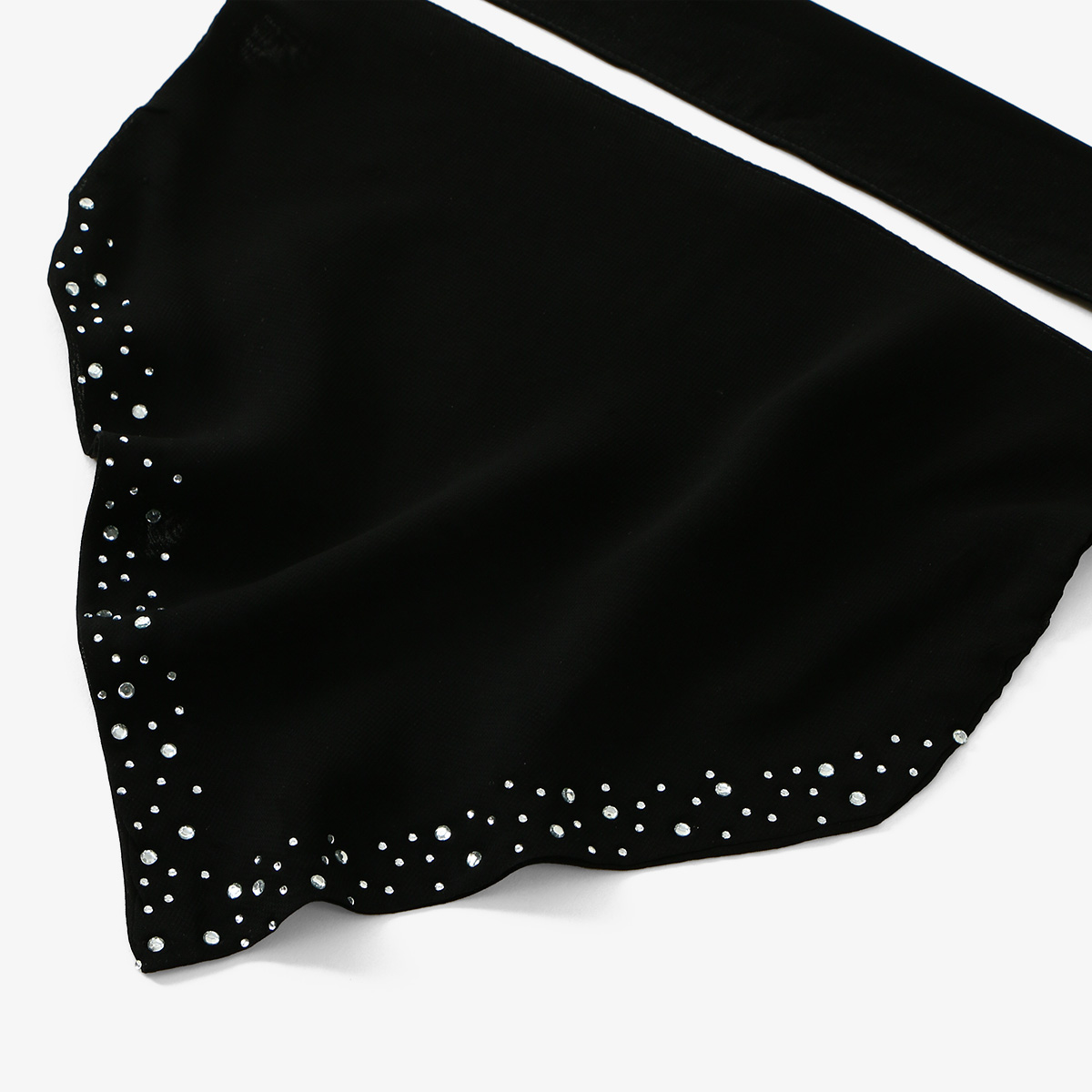 Nouveau Voile 2026 avec Strass, Protection Solaire Estivale, Respirant, Double Couche, Noir, pour Femmes Musulmanes, Idéal Aïd