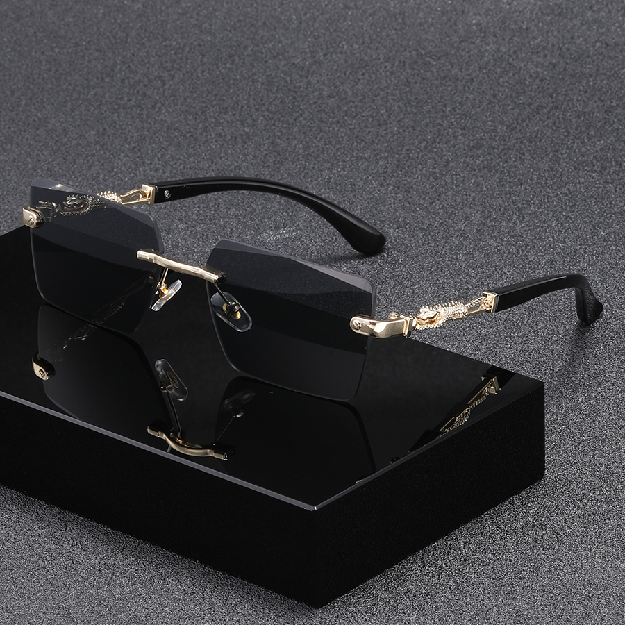 Lunettes de mode tendance personnalisées sans cadre pour hommes et femmes adaptées aux fêtes, aux rassemblements et aux cadeaux de vacances