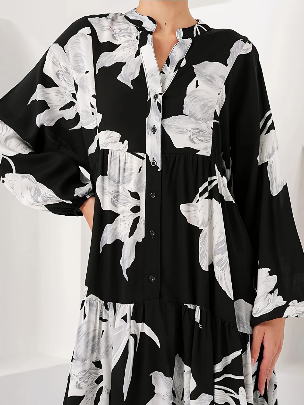 Eid femmes Robe musulmane fleur imprimé Abaya dubaï robes Largos robes caftan arabe Robe fête Caftan Jalabiya Ramadan automne