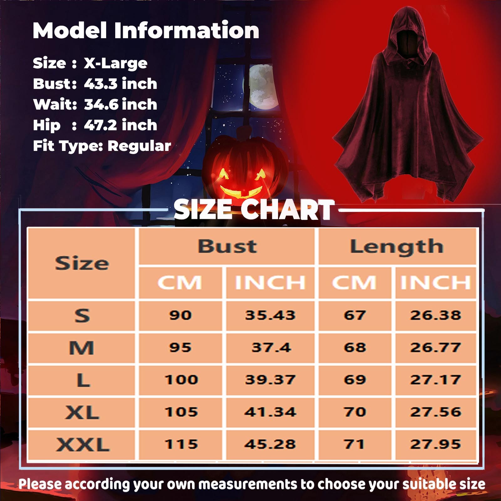 Cape d'Halloween à Capuche, Costume de la Mort Everak, Vêtements Médiévaux de Cosplay, de ix, de Sorcière et de Vampire
