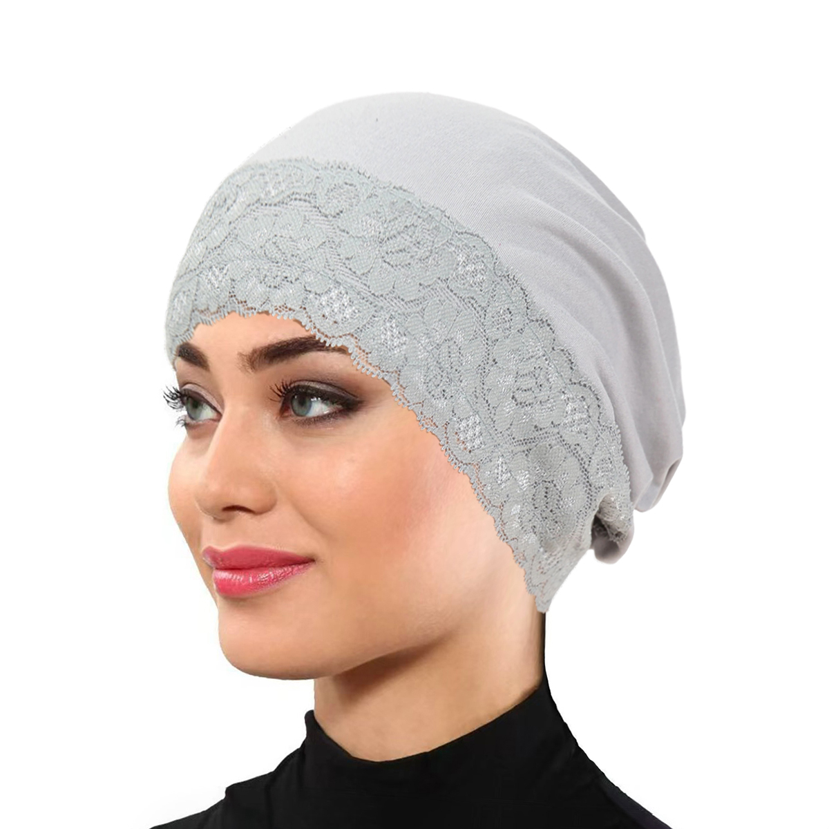 Nouveau Bonnet Turban Élastique en Dentelle 2026, Couleur Unie, Bonnet de Soin Capillaire, Chapeau Musulman, Hijab Islamique, Hijabs pour Femmes