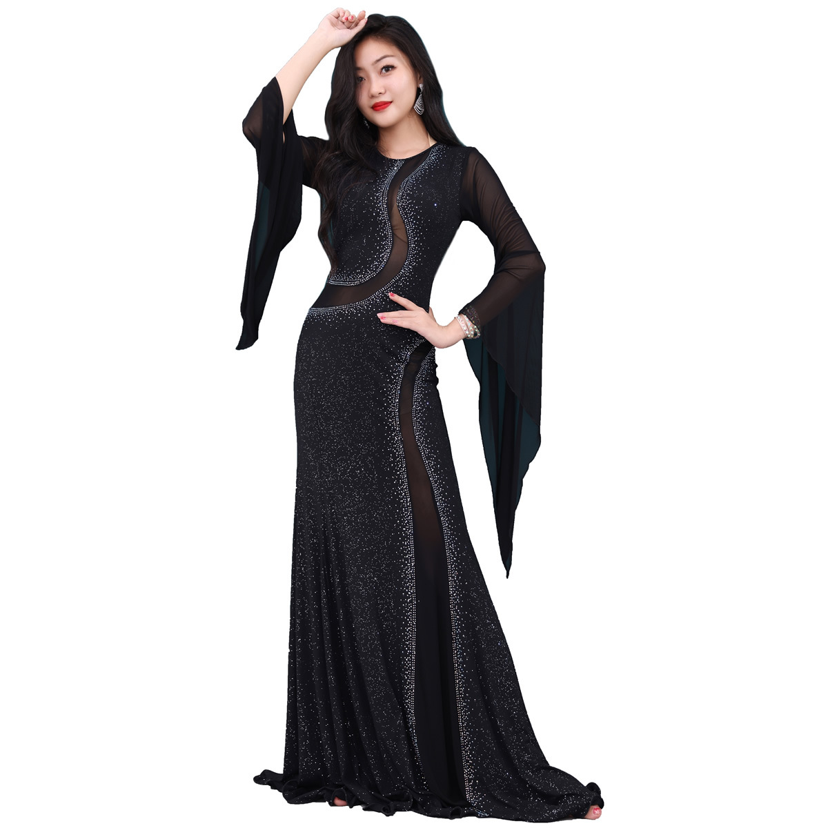 Robe de spectacle orientale de danse du ventre, Robe de danse du ventre professionnelle pour femmes, Robe Khaleegy
