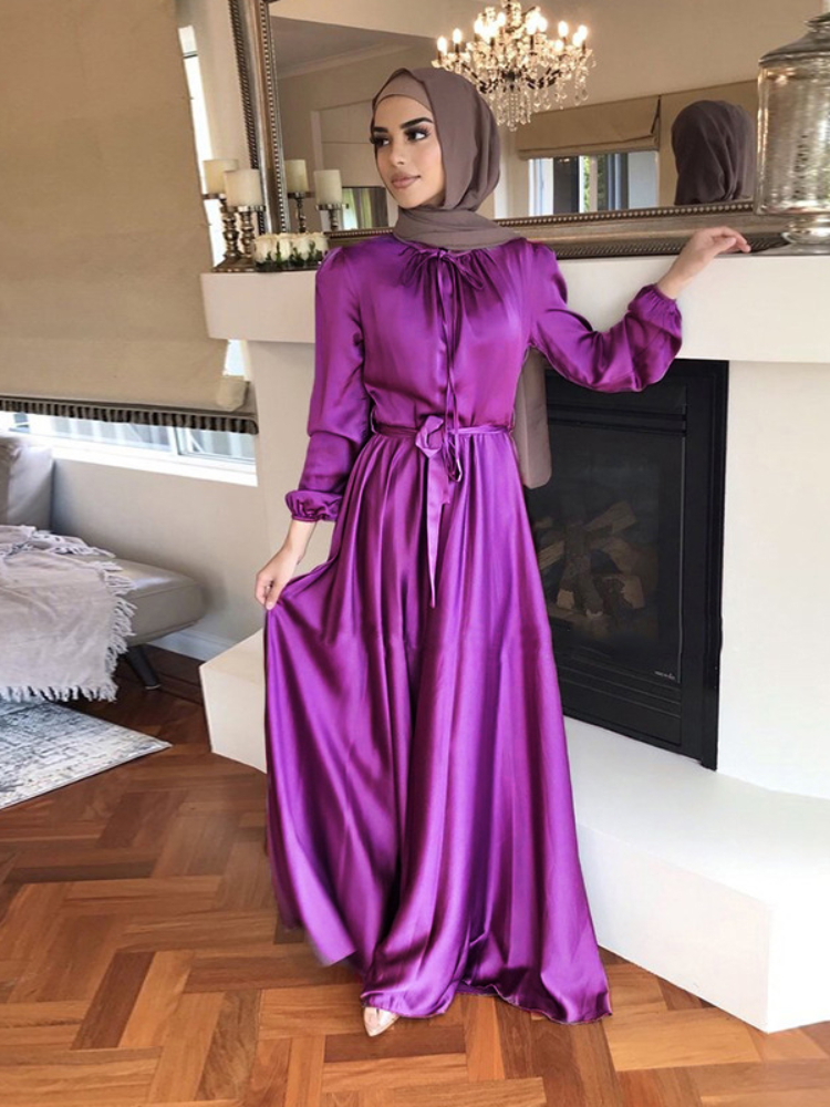 Ramadan Abaya turquie robes en Satin soyeux pour femmes Abaya Robe Longue De soirée Femme Longue Robe musulmane Robe Longo Maroc