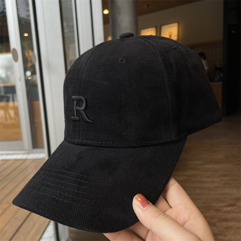 Casquette de baseball avec broderie alphabet pour hommes et femmes, haut, haut, dur, mode, visière, simple, tout, assressenti, visage, petit chapeau