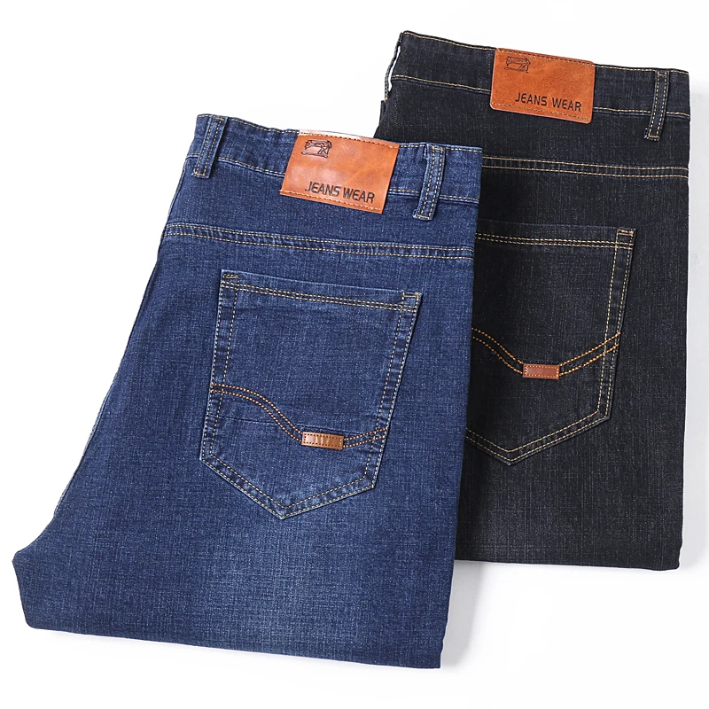 Jean bleu Homme grande taille 48 50 Pantalon en jean grande taille Pantalon pour 45-150 kg jean Hombre jambe large Jean Pantalon Homme