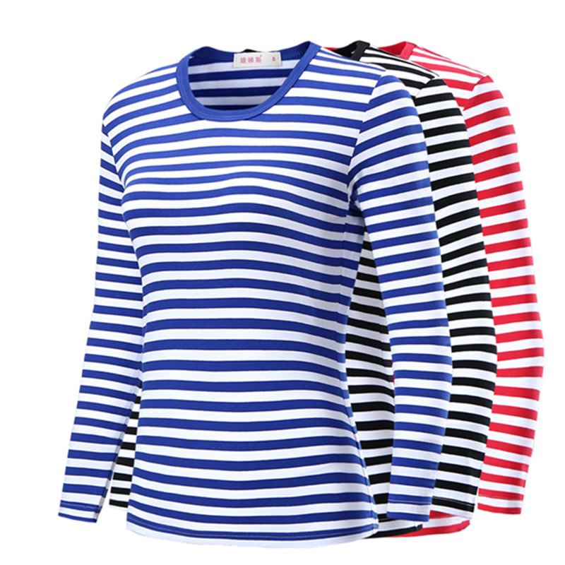 T-shirt à manches longues en coton pour hommes et femmes, vêtements Harajuku, coupe couvertes, haut à rayures, grande taille, mode