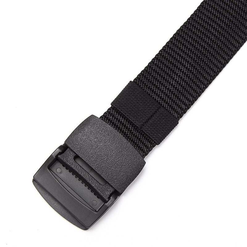 Ceinture en Nylon pour hommes et femmes, unisexe, boucle tactique d'extérieur, ceinture noire, voyage décontractée, réglable, en toile