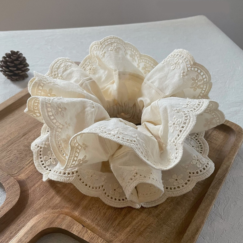 Grands chouchous en dentelle pour femmes, bandeau élastique pour queue de cheval, cerceau pour cheveux, chouchou en caoutchouc, accessoires pour cheveux, couvre-chef